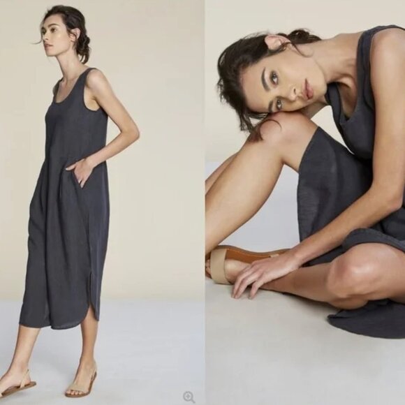 FiloSofia MEDIUM Sam Yellow 100% Linen Jumpsuit USA Made - Picture 5 of 11